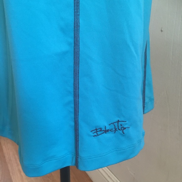 NWOT Black tip Turquoise beach sleeveless, hoodie dress size L - Picture 5 of 8